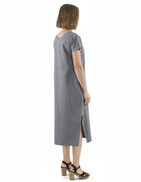 Robe longue coton sw manches courtes