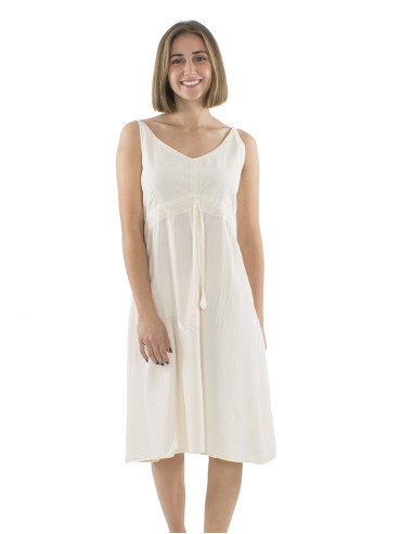 Cotton short sw dress with stripes