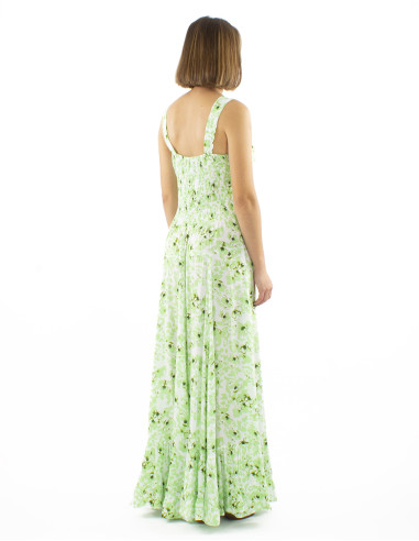 Viscose princess dress with Bali24 print