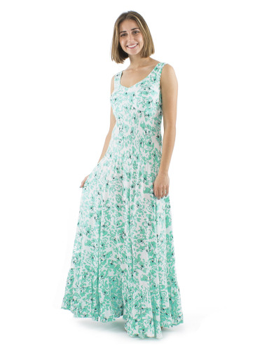 Viscose princess dress with Bali24 print