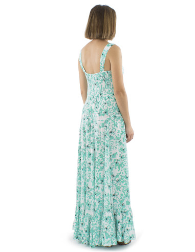 Viscose princess dress with Bali24 print