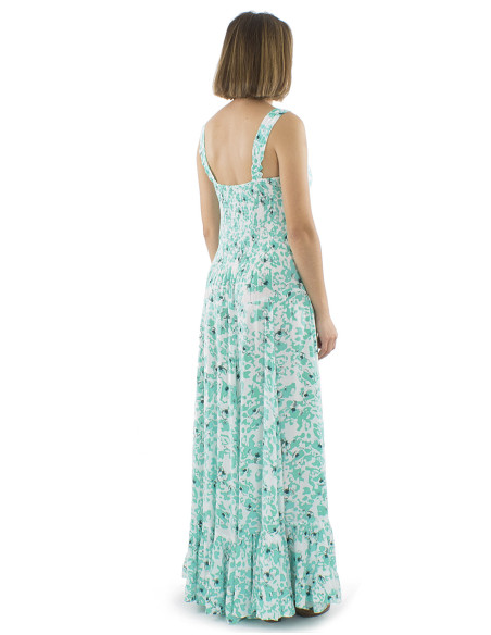 Viscose princess dress with Bali24 print