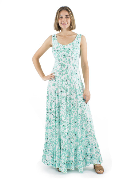 Robe viscose princesse imprimé Bali24