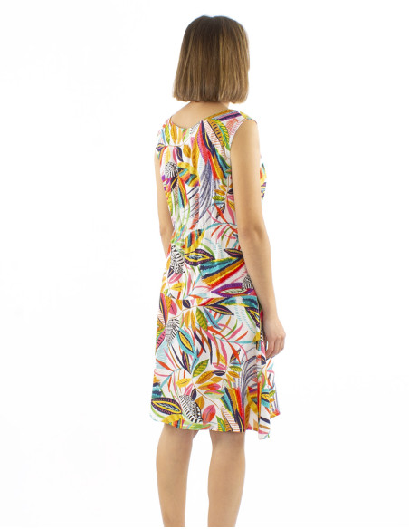 Viscose dress with Rainbow print