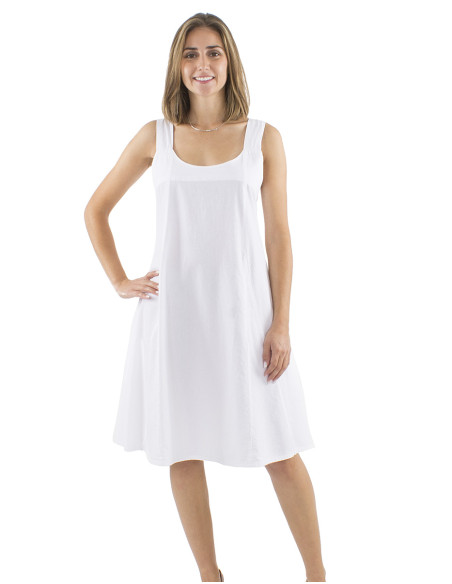 Robe coton uni larges bretelles sw