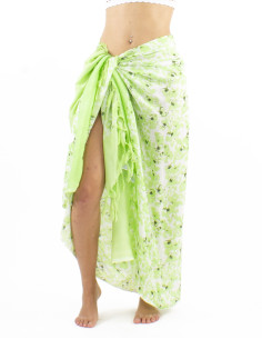 Pack of 10 Viscose fringed sarong with Bali24 print