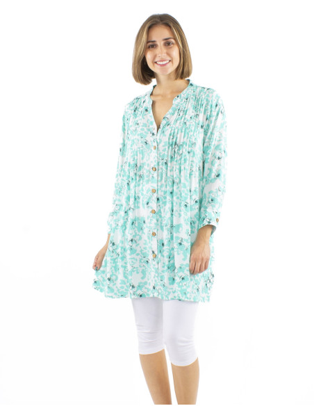 Viscose tunic with Bali24 print