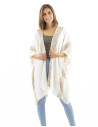 Cotton rustic poncho jacket