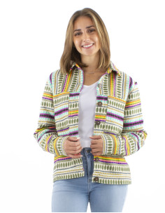 70% cotton 28% acrylic 2% polyester metallised yarn jacket