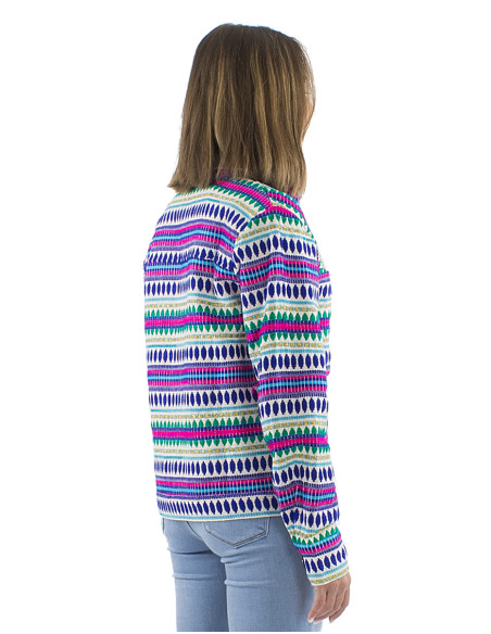 Veste 70%coton 28% acrylique 2% polyester fil métal Jacquard