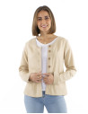Veste 70% viscose 30% lin 2 poches