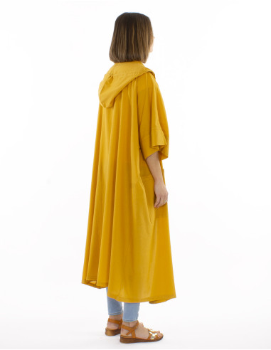 Cotton plain sw jacket with hood