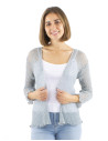 Veste maille 95% polyester avec 5% fil métallique