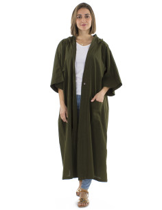 Veste coton uni capuche sw 2