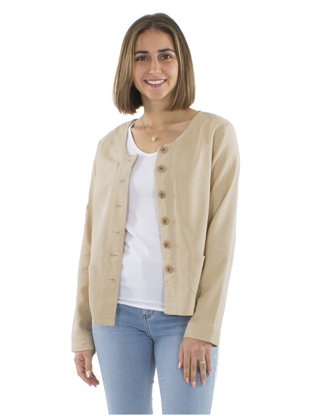 70% viscose 30% linen jacket with 2 pockets