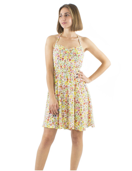 Mini robe viscose nœud dos imprimé Pretty