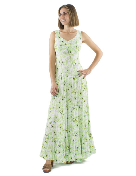 Viscose princess dress with Bali24 print