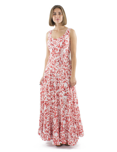 Viscose princess dress with Bali24 print