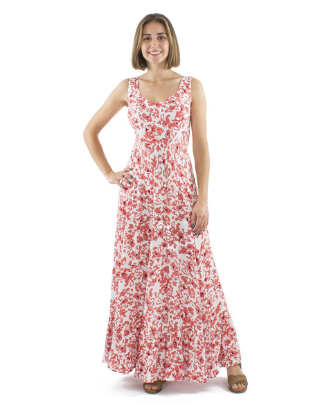 Viscose princess dress with Bali24 print