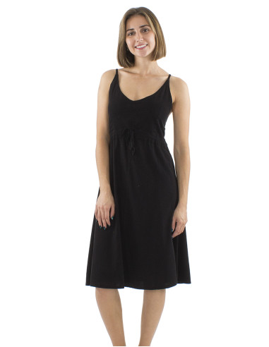 Robe courte coton unie sw bretelles