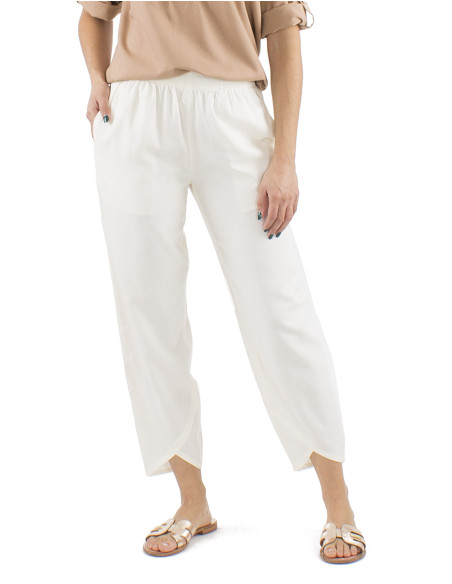 Pantalon 54% Lin 46% Viscose avec poches