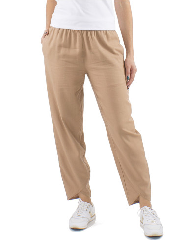 Pantalon 54% Lin 46% Viscose avec poches