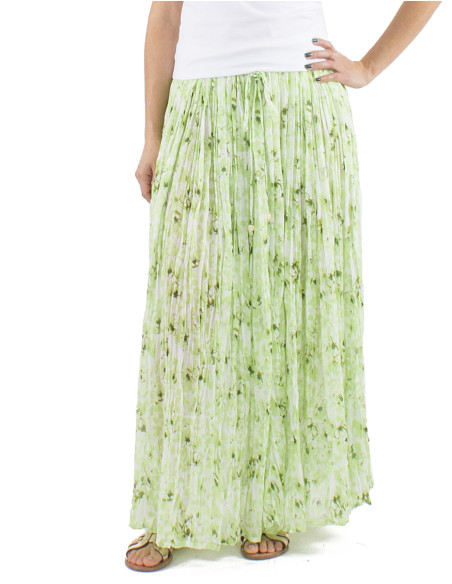 Jupe voile coton froissée imprimé Bali24