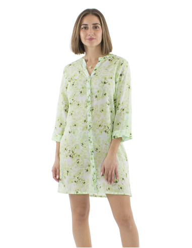 Robe tunique coton manches 3/4 imprimé Bali24