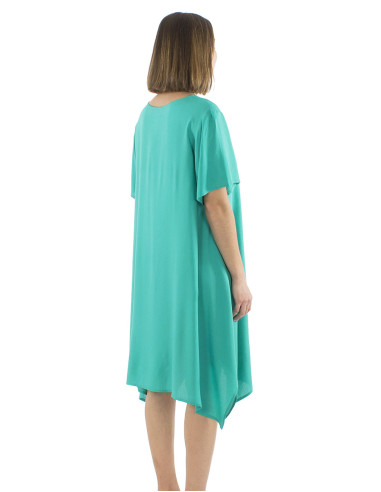 Robe viscose unie manches courtes Mama