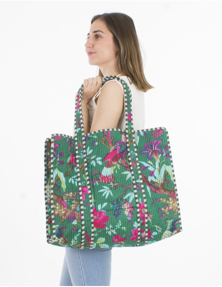 Sac coton matelassé polyester fourre-tout Hari 45x42cm