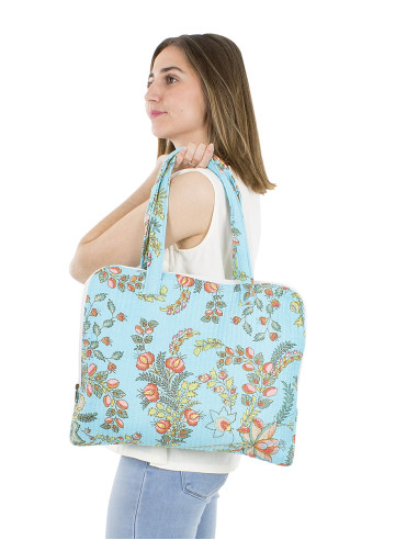 Cotton padded hari zip bag