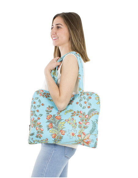 Cotton padded hari zip bag