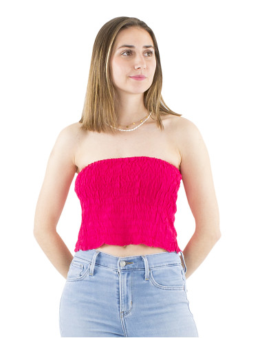 Viscose top with plain elastic band