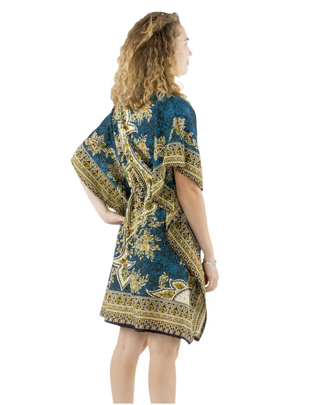 Polyester printed kaftan tunic