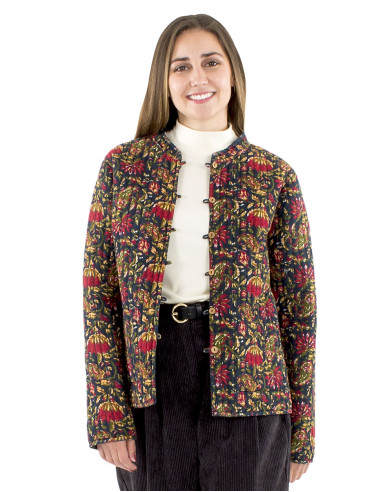 Cotton quilted and printed jacket
