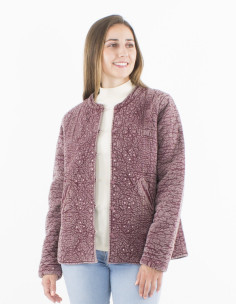 Cotton quilted and embroidered jacket