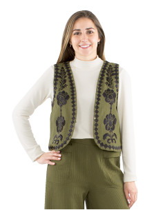 Cotton embroidered waistcoat with cotton lining 2