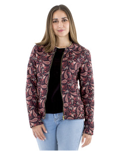 Knitted 95% polyester 5% elastane printed jacket