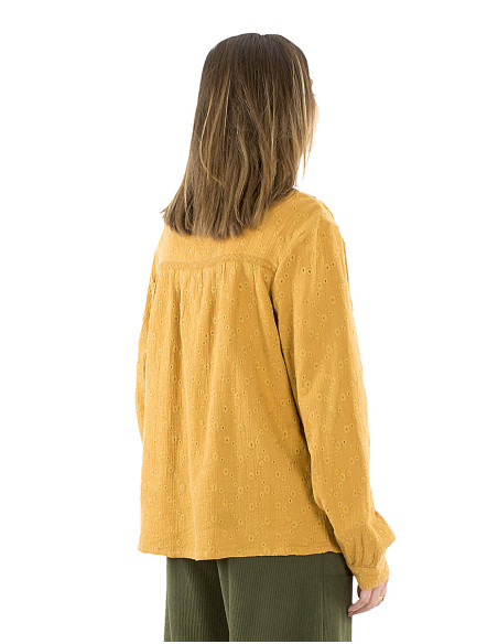 Gauze cotton embroidered blouse