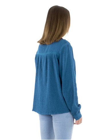 Gauze cotton embroidered blouse