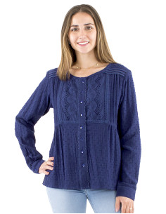 Gauze cotton embroidered blouse 2