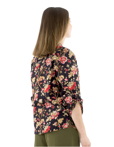 Cotton floral print blouse