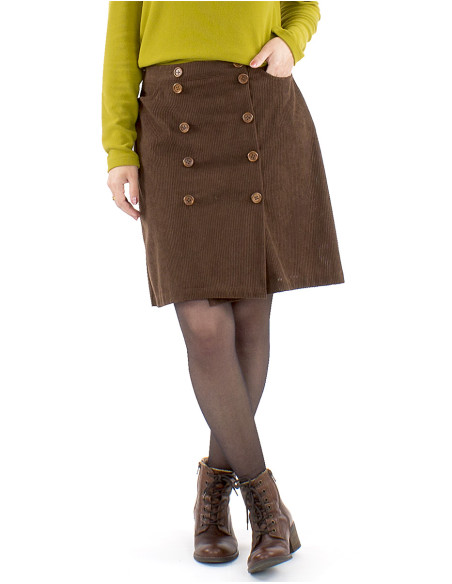 Jupe velours polyester