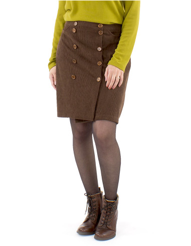 Jupe velours polyester