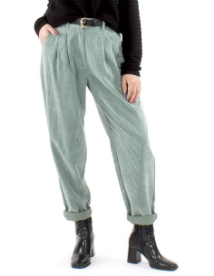 88% polyester 12% polyamide velvet pants with 1/2 elastic belt 2