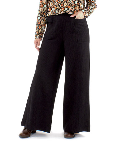 Cotton plain pants with pockets and 1/2 elastic belt