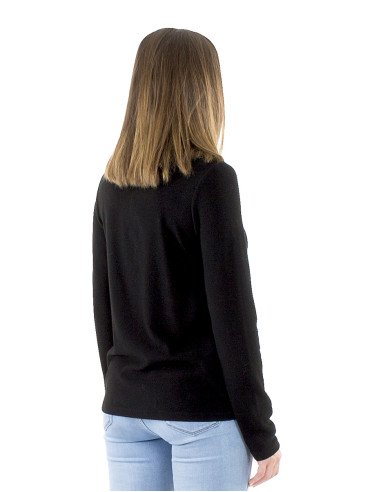 Knitted 65% viscose 30% polyester 5% elastane pullover with 8 buttons