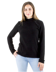 Pull léger maille 65% viscose 30% polyester 5% élasthanne 8 boutons 2