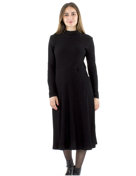Robe maille 95% coton 5% élasthanne col montant