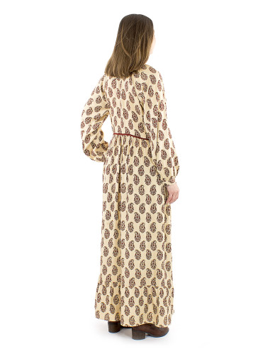 Viscose twill dress and Batik print